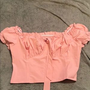 pink crop top